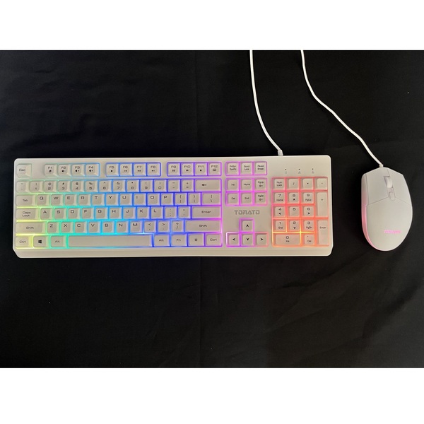 Bộ bàn phím Tomato + Chuột S100 RGB (White)