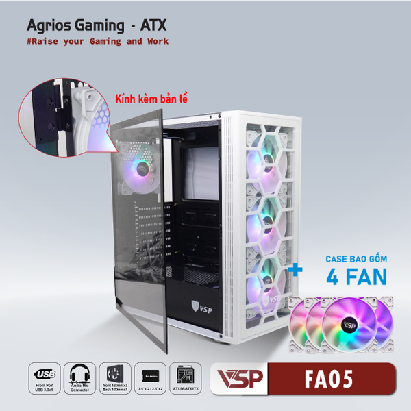 Vỏ Case VSP Gaming FA05 (White)