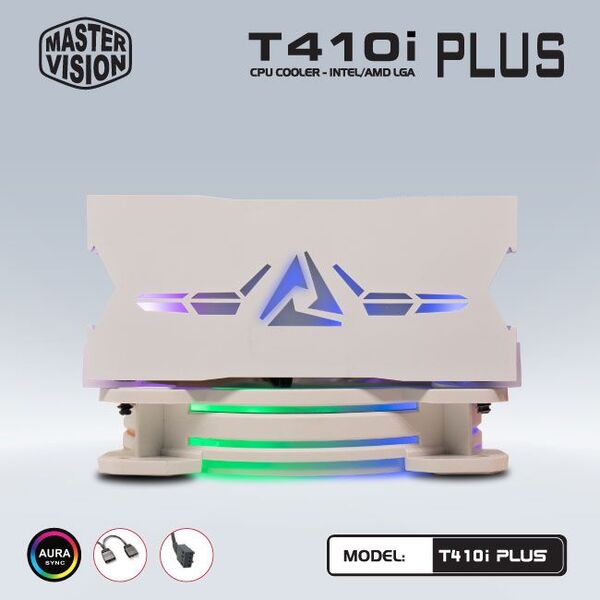 Tản nhiệt khí Master Vision T410i Plus Led ARGB (White)