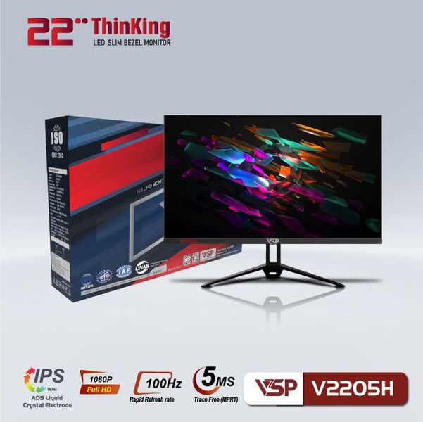 Màn hình VSP V2205H 22 inch FHD IPS 75Hz 6ms (Black)
