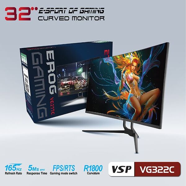 Màn hình cong VSP Gaming VG322C 32 inch 165Hz 5ms