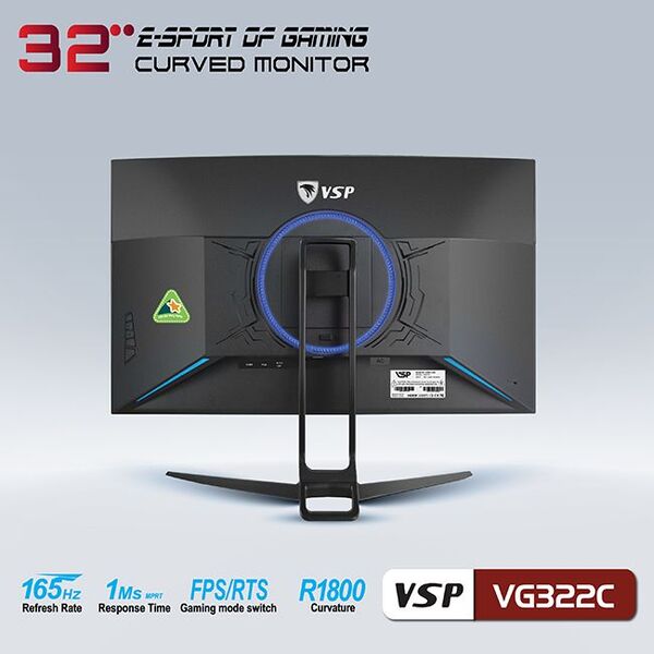 Màn hình cong VSP Gaming VG322C 32 inch 165Hz 5ms