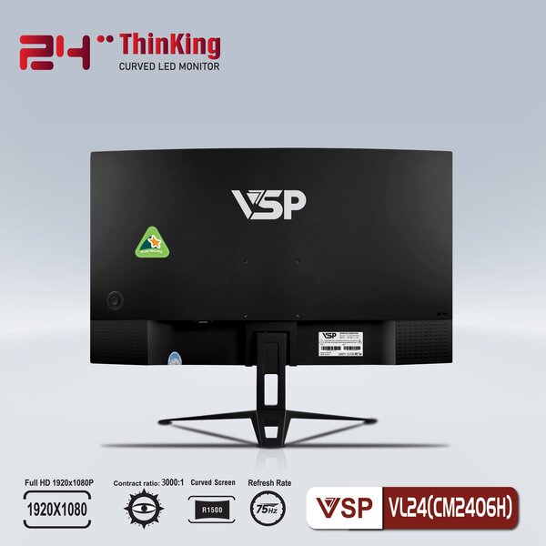 Màn hình cong VSP VL24 (CM2406H) 24 inch FHD 75Hz 12ms
