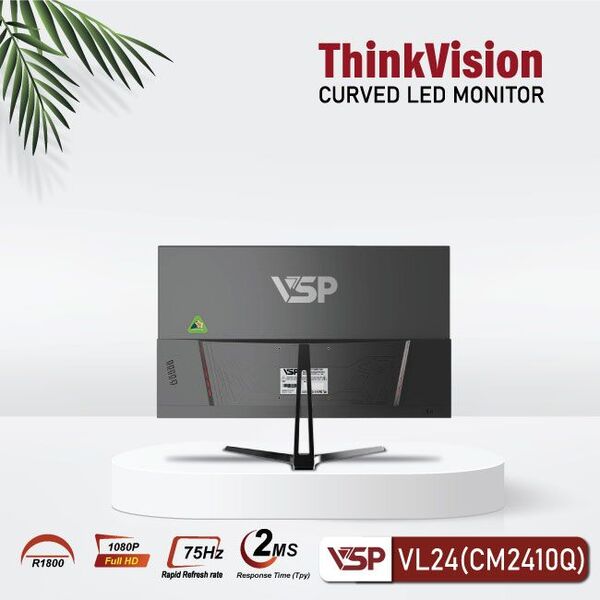 Màn hình cong VSP VL24 (CM2410Q) 24 inch FHD 75Hz 2ms (Black)