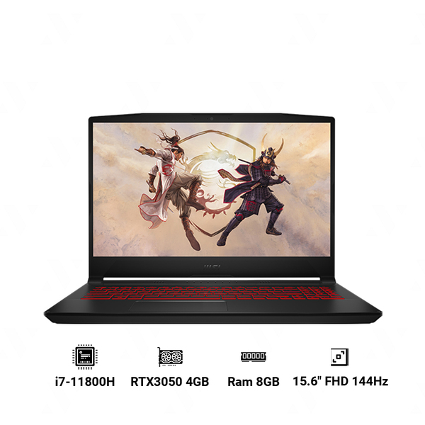 Laptop MSI Gaming Katana GF66 11UC-698VN ( i7 11800H | 8GB RAM | 512GB SSD | 15.6 inch FHD 144Hz | RTX3050 4GB | Win10 | Đen )