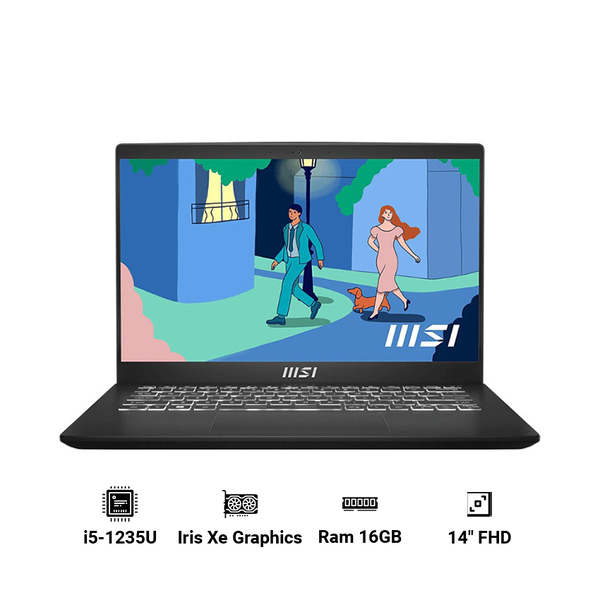Laptop MSI Modern 14 C12MO-660VN ( i5-1235U | 16GB | SSD 512GB | Iris Xe Graphics | 14 inch FHD IPS | Win11 )