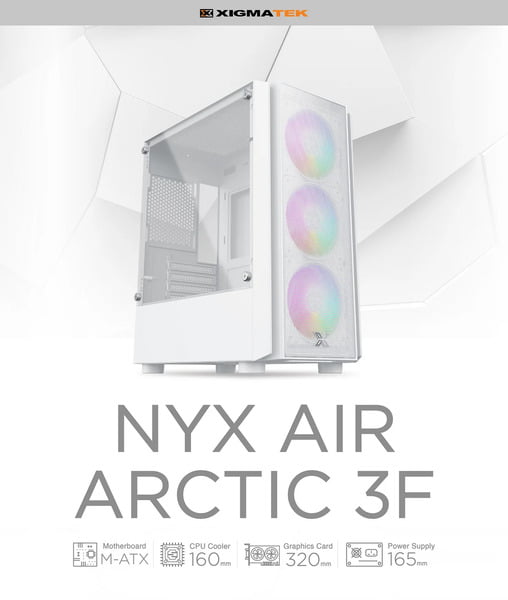 Vỏ Case Xigmatek NYX Air Arctic 3F M-ATX