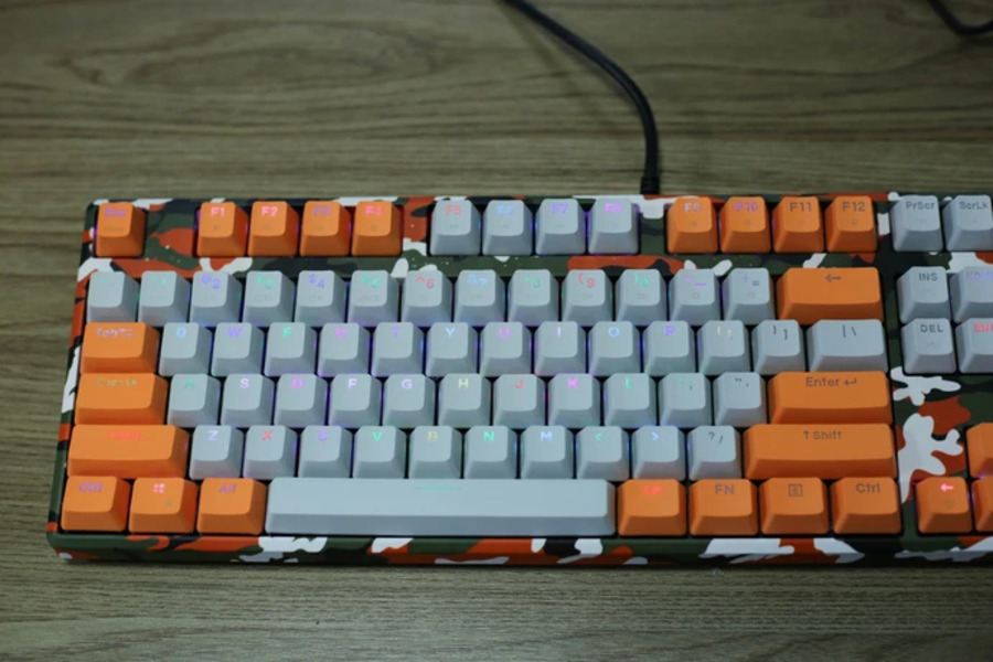 Bộ bàn phím cơ Motospeed + Chuột GS700 Camo Rainbow (Camo Orange)