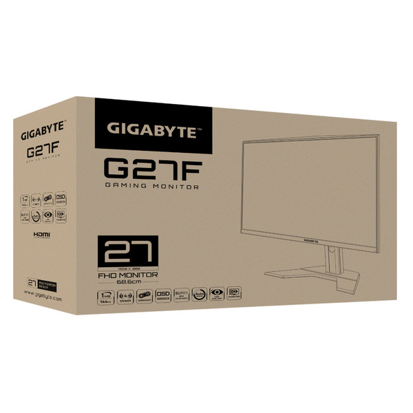 Màn hình Gigabyte G27F 27 inch FHD IPS 144Hz 1ms - Chuyên Game (Black)