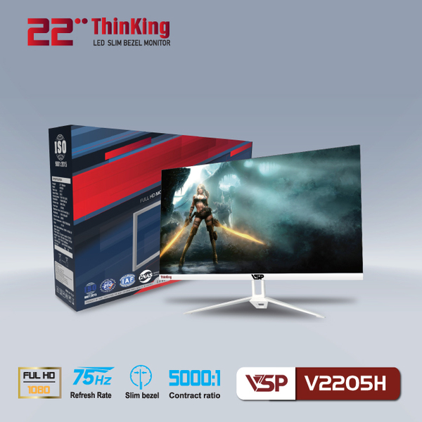 Màn hình VSP V2205H 22 inch FHD IPS 75Hz 6ms (White)