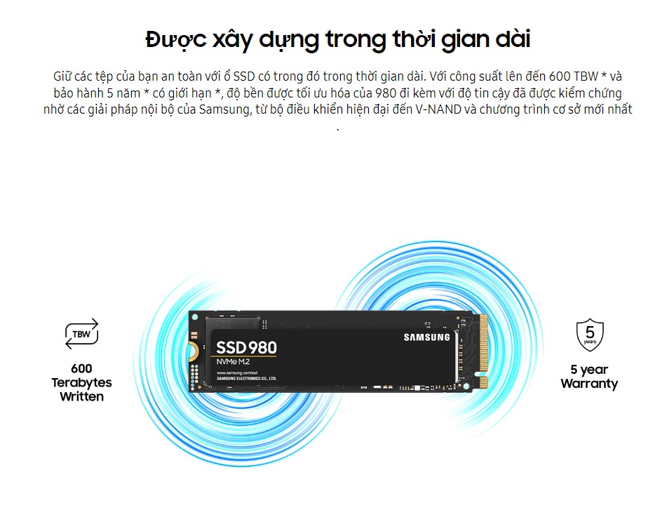 Ổ cứng SSD Samsung 980 500GB PCIe NVMe 3x4
