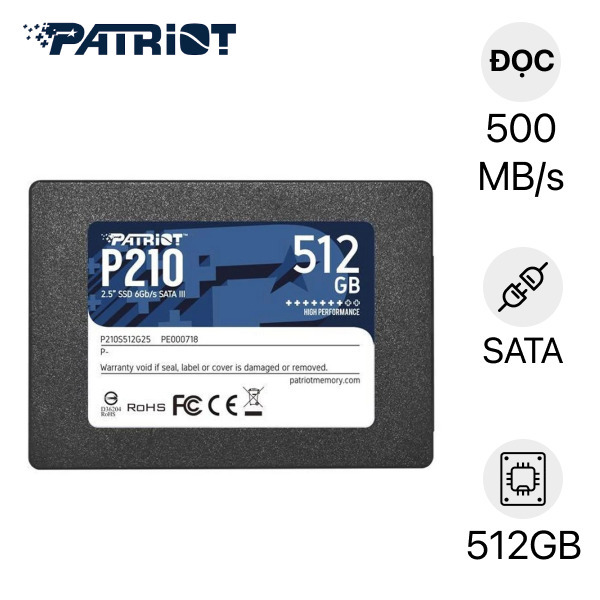 Ổ cứng SSD PATRIOT P210 512GB SATA III