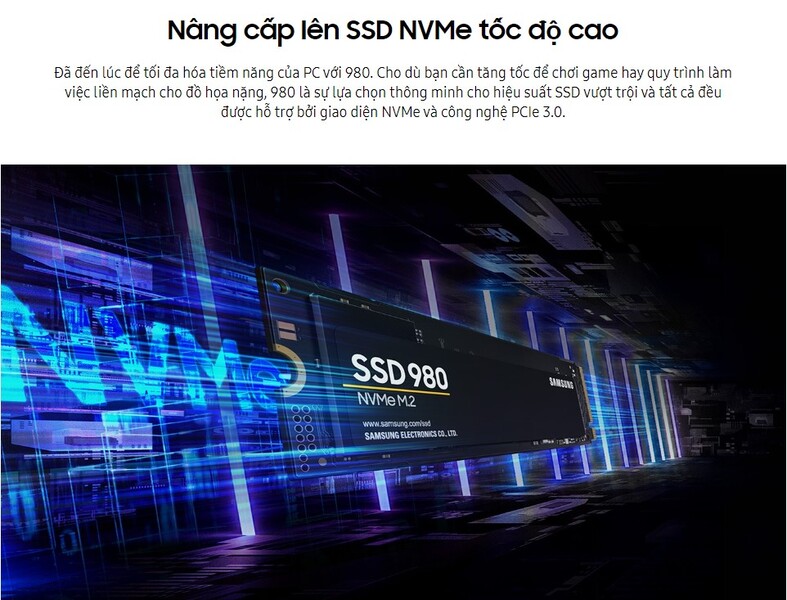 Ổ cứng SSD Samsung 980 1TB PCIe NVMe 3.0x4