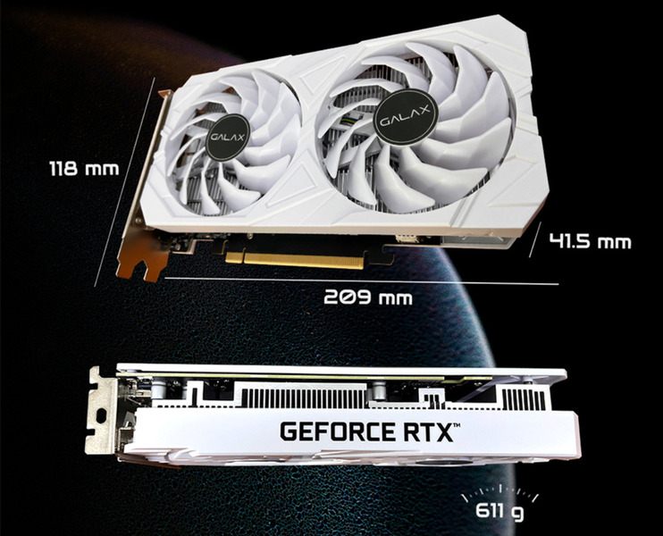 Card màn hình GALAX RTX 3050 EX WHITE 6GB GDDR6