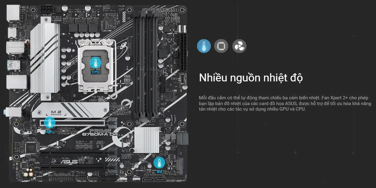 Mainboard ASUS PRIME B760M-A D4 (Intel B760, LGA1700, 4 x DDR4 128GB, M-ATX)